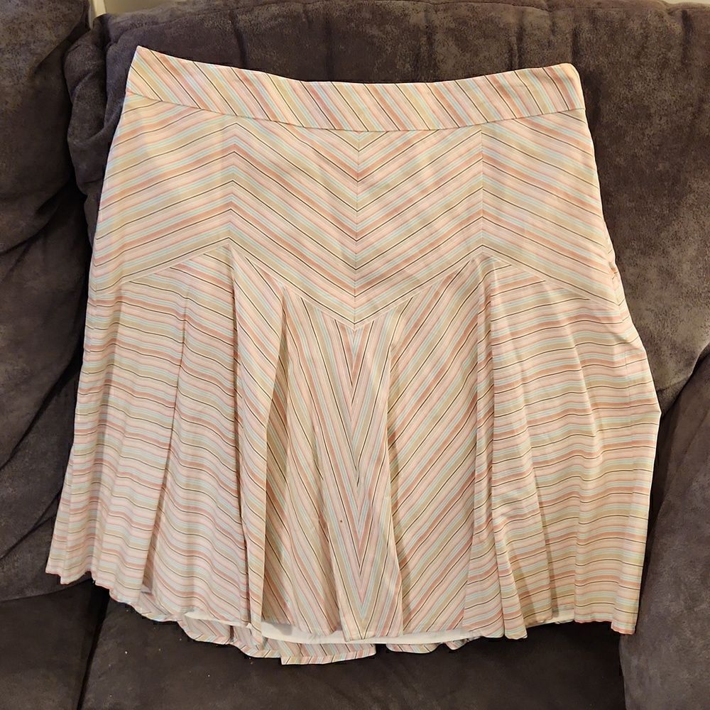 Ann taylor loft petites skirt 6p skirt 6 petites a line flare skirt with slip